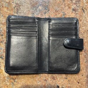 Coach Black Leather Bi-Fold Wallet